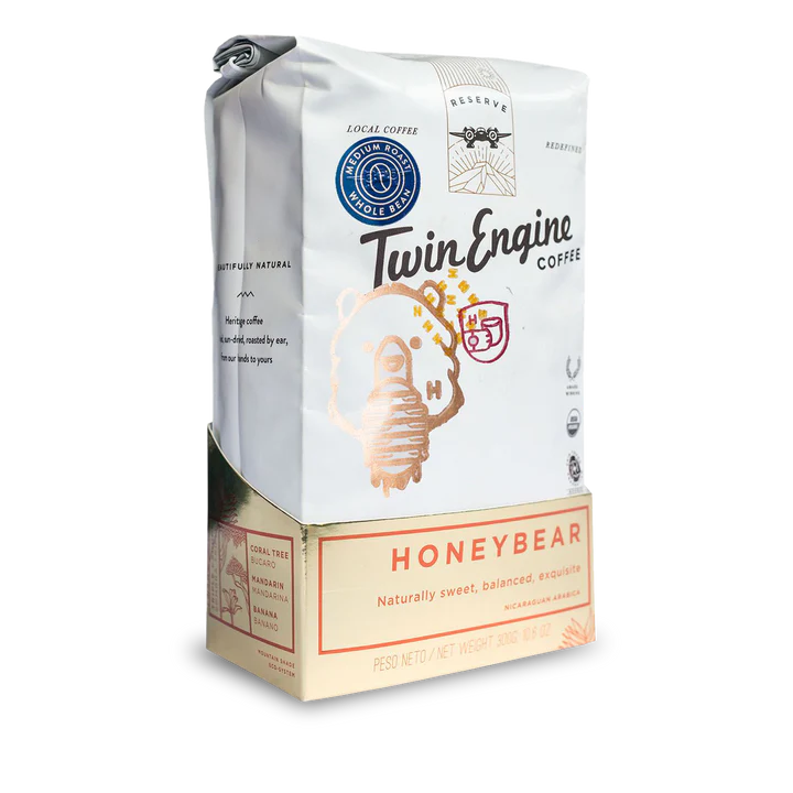 Twin Engine Honey Bear Whole Bean