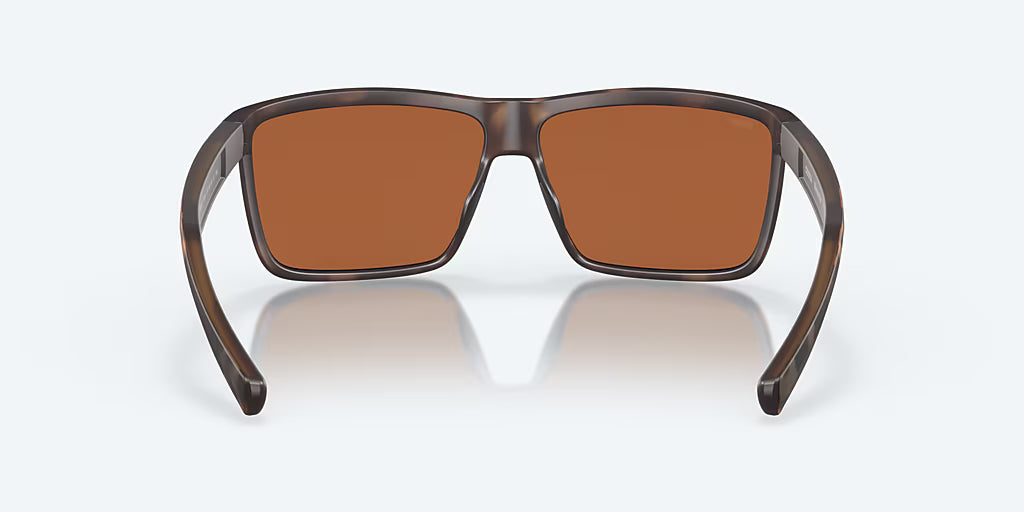 Costa Del Mar Men's Rinconcito Polarized Rectangular Sunglasses, Matte Tortoise/Green Mirrored Polarized-580P