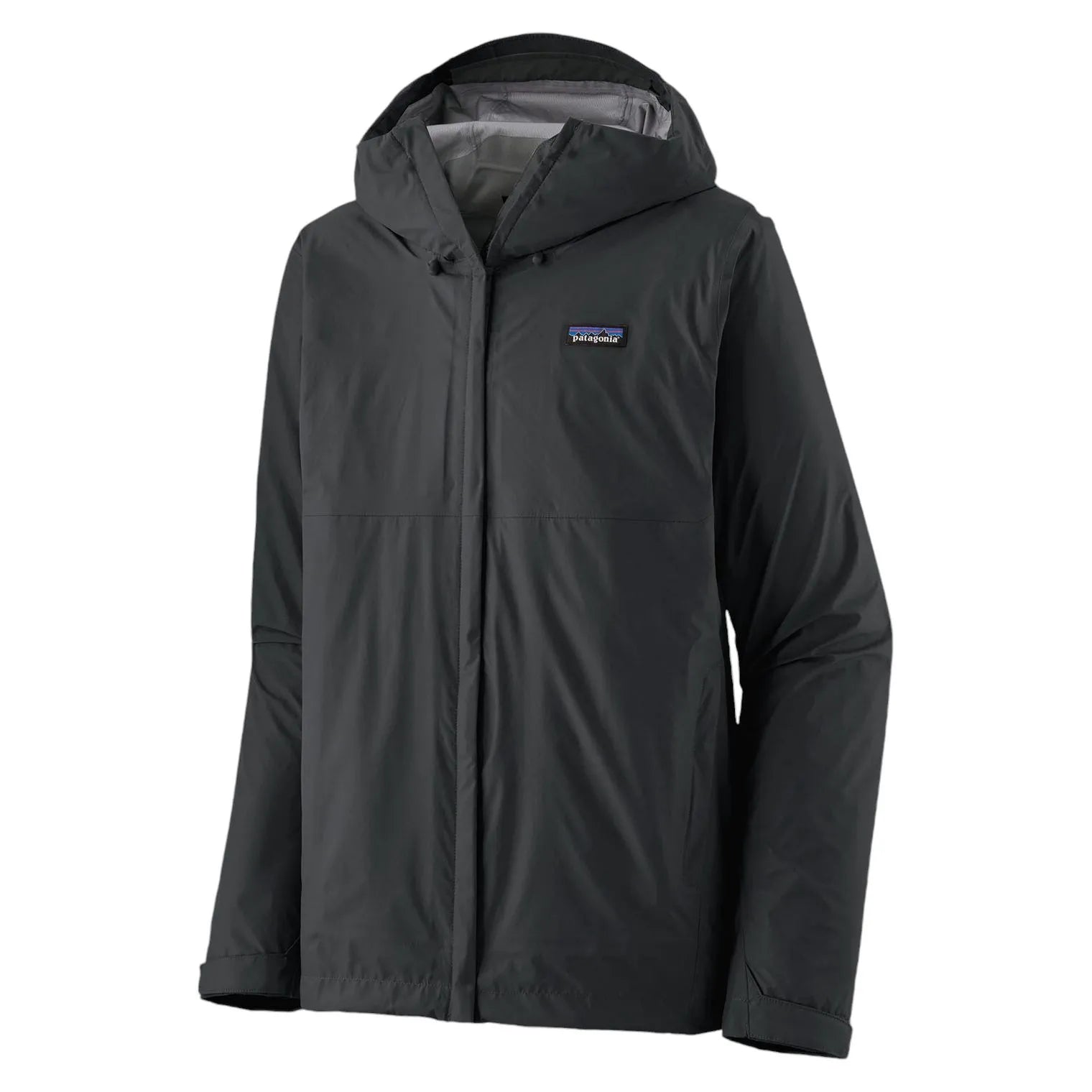Patagonia Men's Torrentshell 3L Rain Waterproof Jacket Black with a visible brand Patagonia logo on a white background
