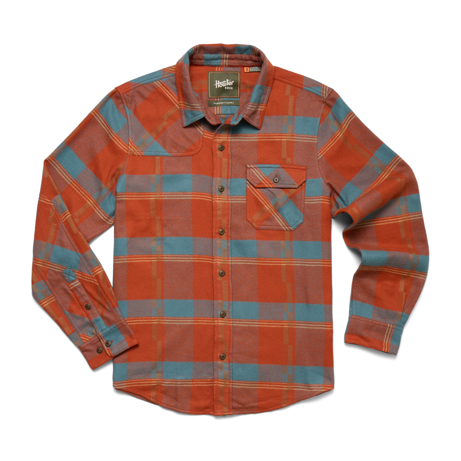 Howler Bros HARKER'S FLANNEL BACKDROP PLAID : TERRACOTTA