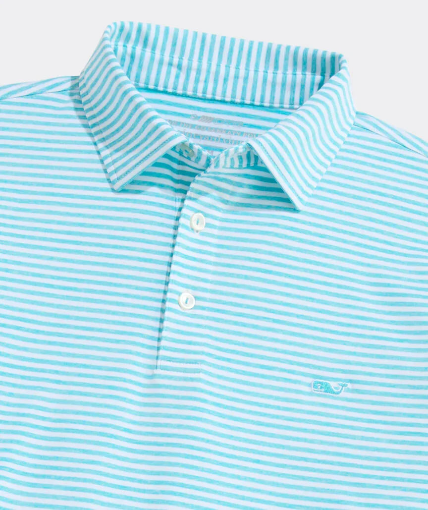 Vineyard Vines Sankaty Polo White/Turquoise