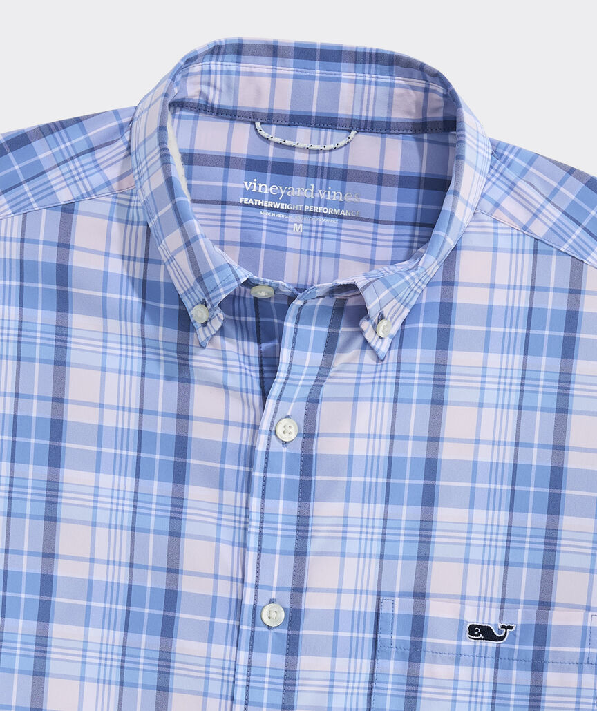 Vineyard Vines Performance Conch Shell Plaid Short-Sleeve Featherweight Shirt