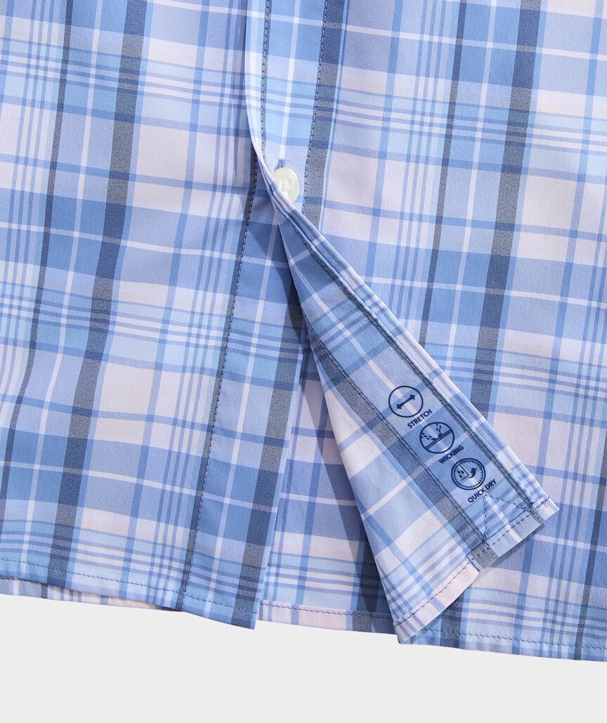 Vineyard Vines Performance Conch Shell Plaid Short-Sleeve Featherweight Shirt