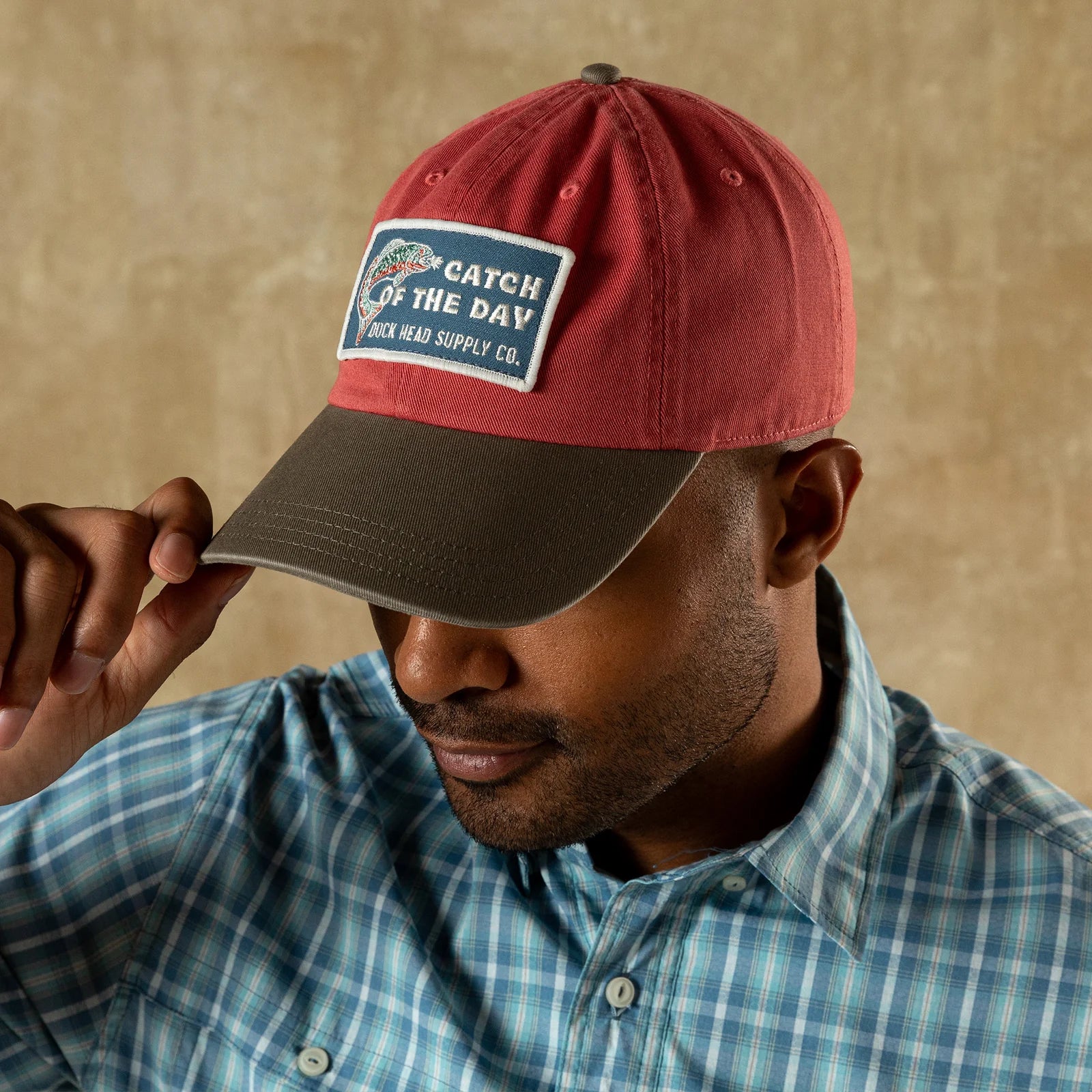 Duck Head Catch Of The Day Patch Cotton Twill Hat