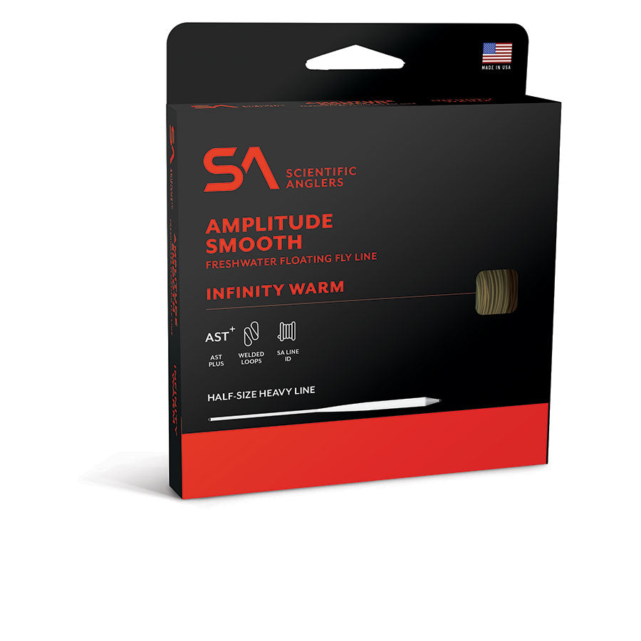 SA Amplitude Smooth Infinity Warm Freshwater Floating Fly Line Mist Green/Bronze/Tannic