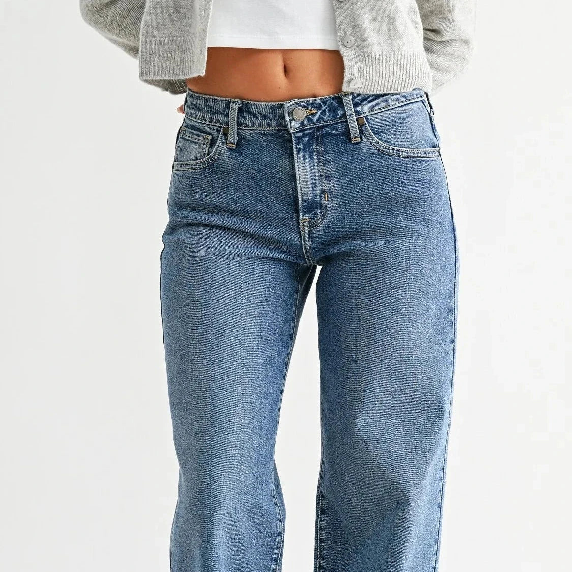 Just Black Denim The Mid Rise Wide Leg