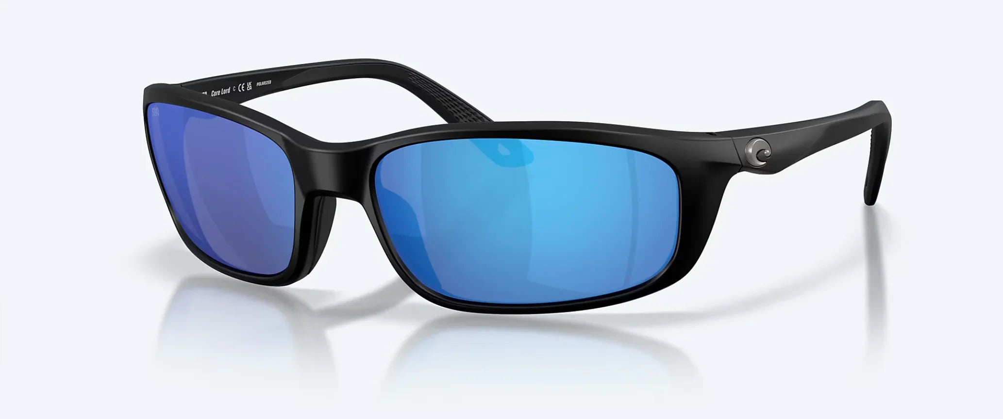 Costa Brine II 580G Polarized Eye Protective Gear Sunglass- Black and Blue Lenses