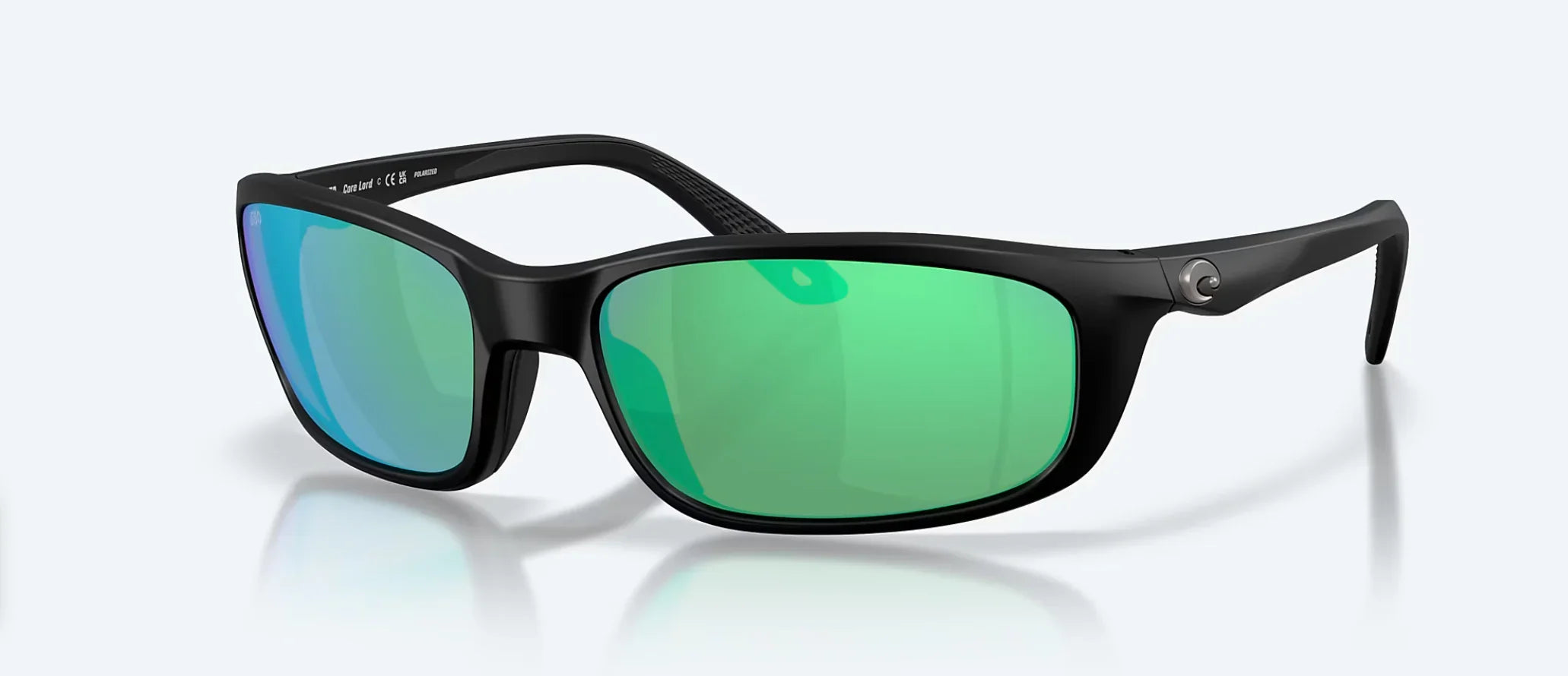 Costa Brine II 580G Polarized Eye Protective Gear Sunglass- Black and Green Lenses