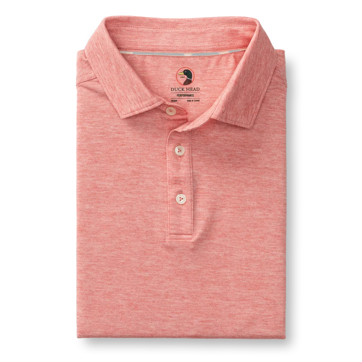 Duck Head Men Performance Classic Comfort Polo Shirt- Pink