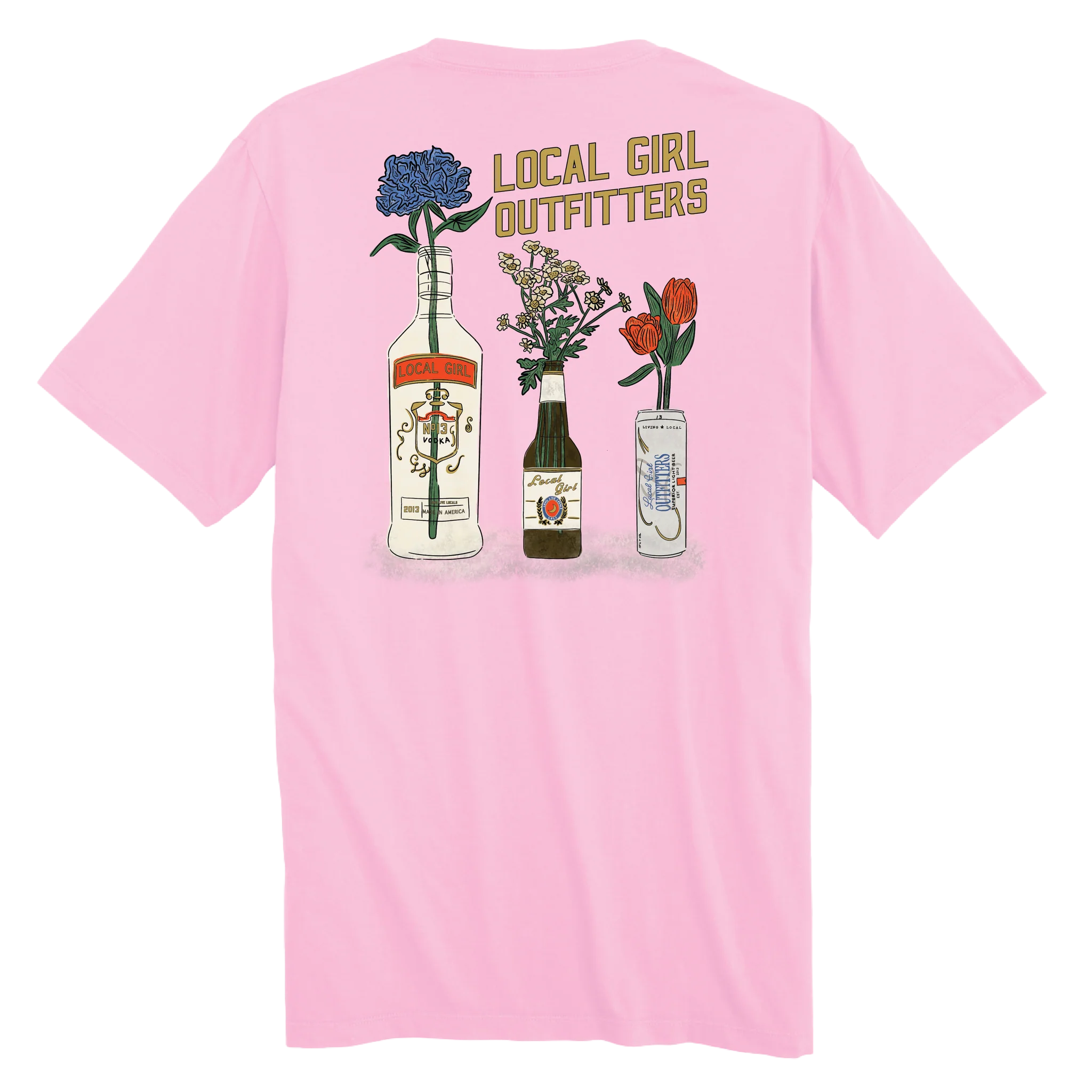 Local Girl Boozy Flowers T-Shirt
