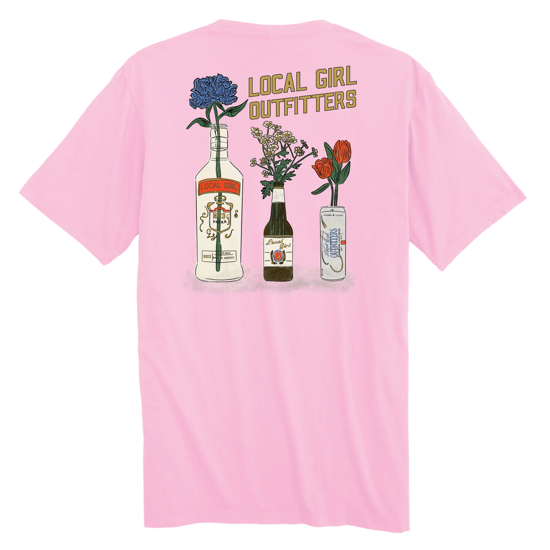 Local Girl Boozy Flowers T-Shirt