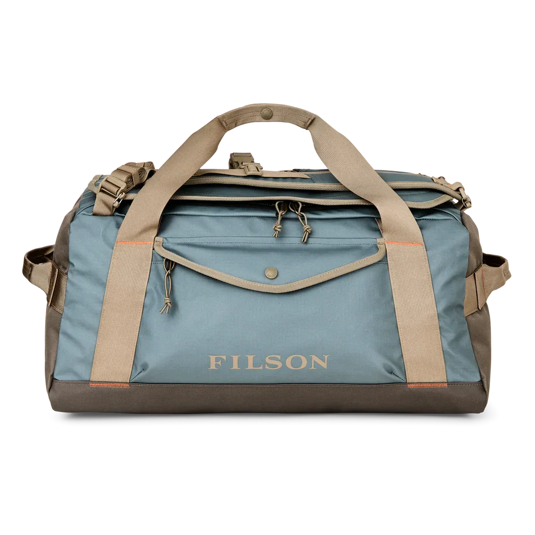 Filson Scout Durable Premium Waterproof Outdoor 50L Bag- Brown and Blue 