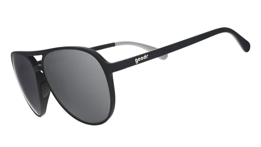 Goodr Add the Chrome Polarized Performance Black Sunglass