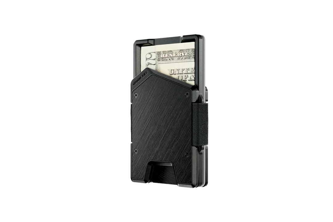 Groove Life Aluminum Slim RFID‑Blocking Wallet- Black