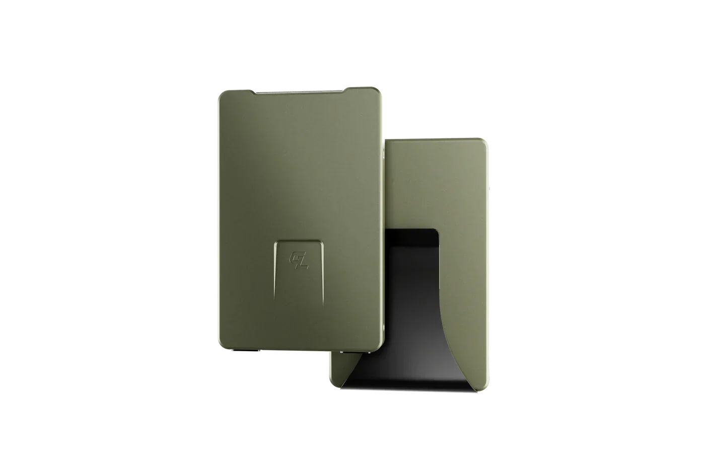 Groove Life Gunmetal Aluminum Slim RFID‑Blocking Wallet- Green