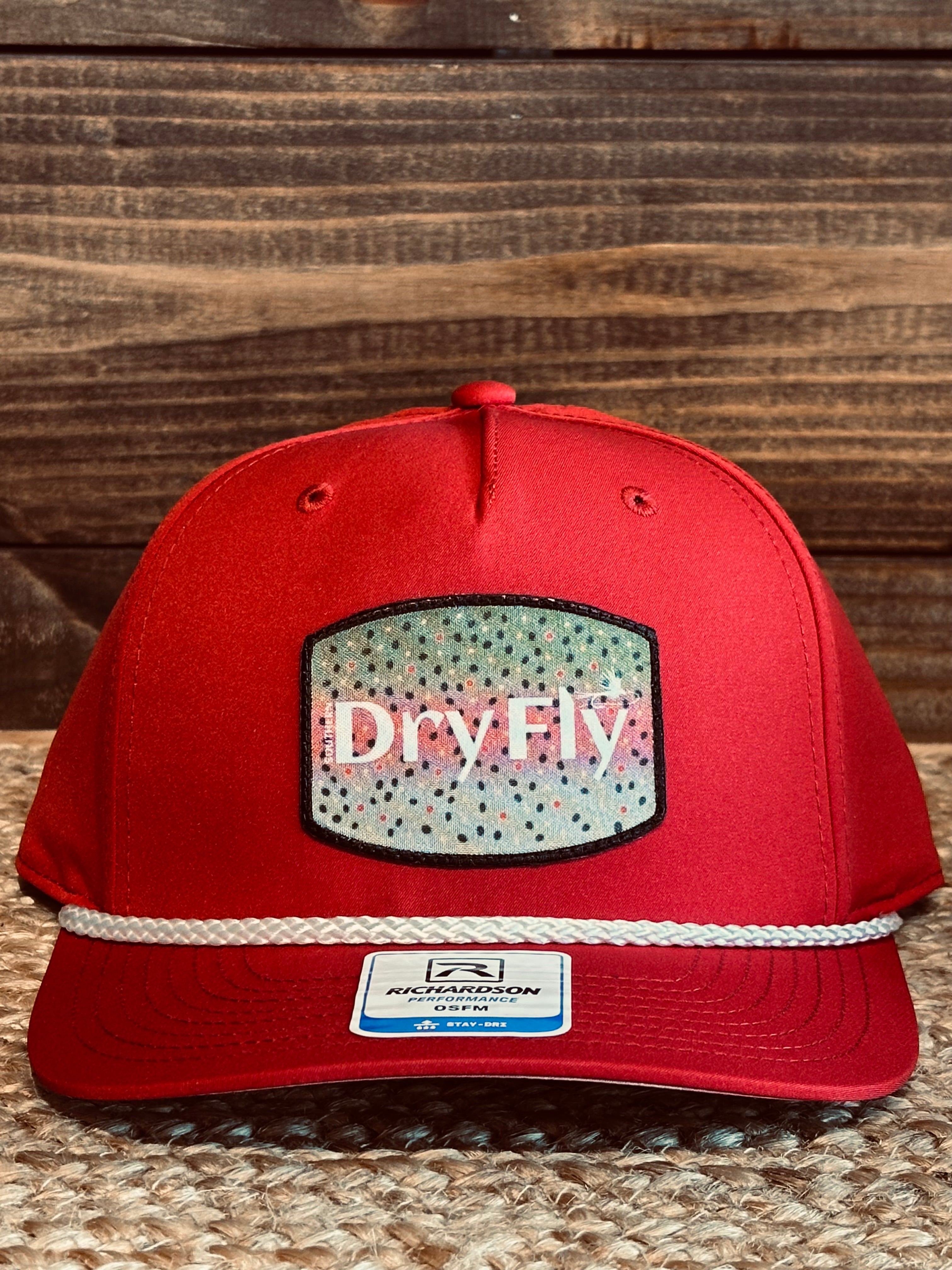 Dry Fly Rainbow Trout Patch Rope Hat