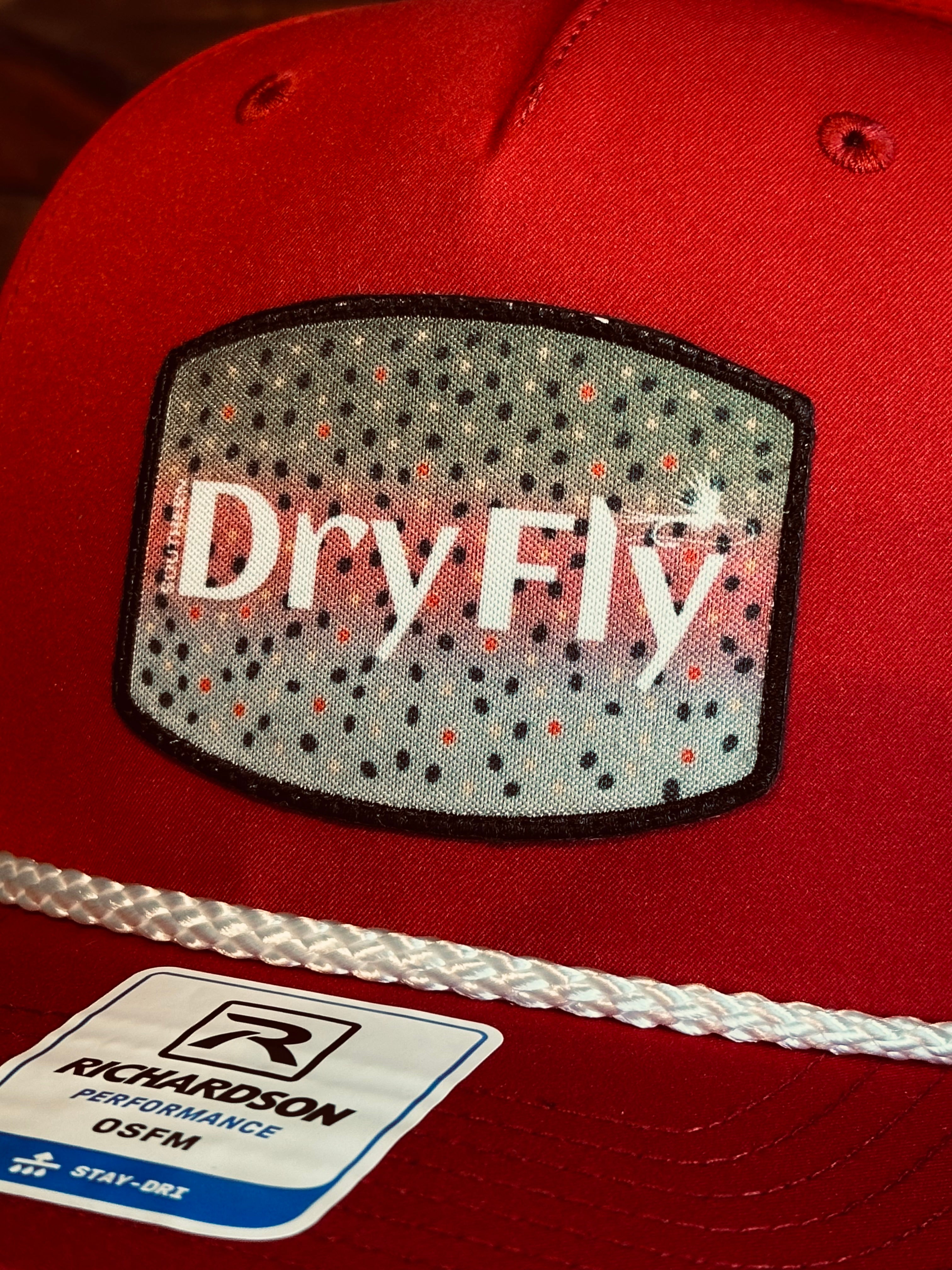 Dry Fly Rainbow Trout Patch Rope Hat