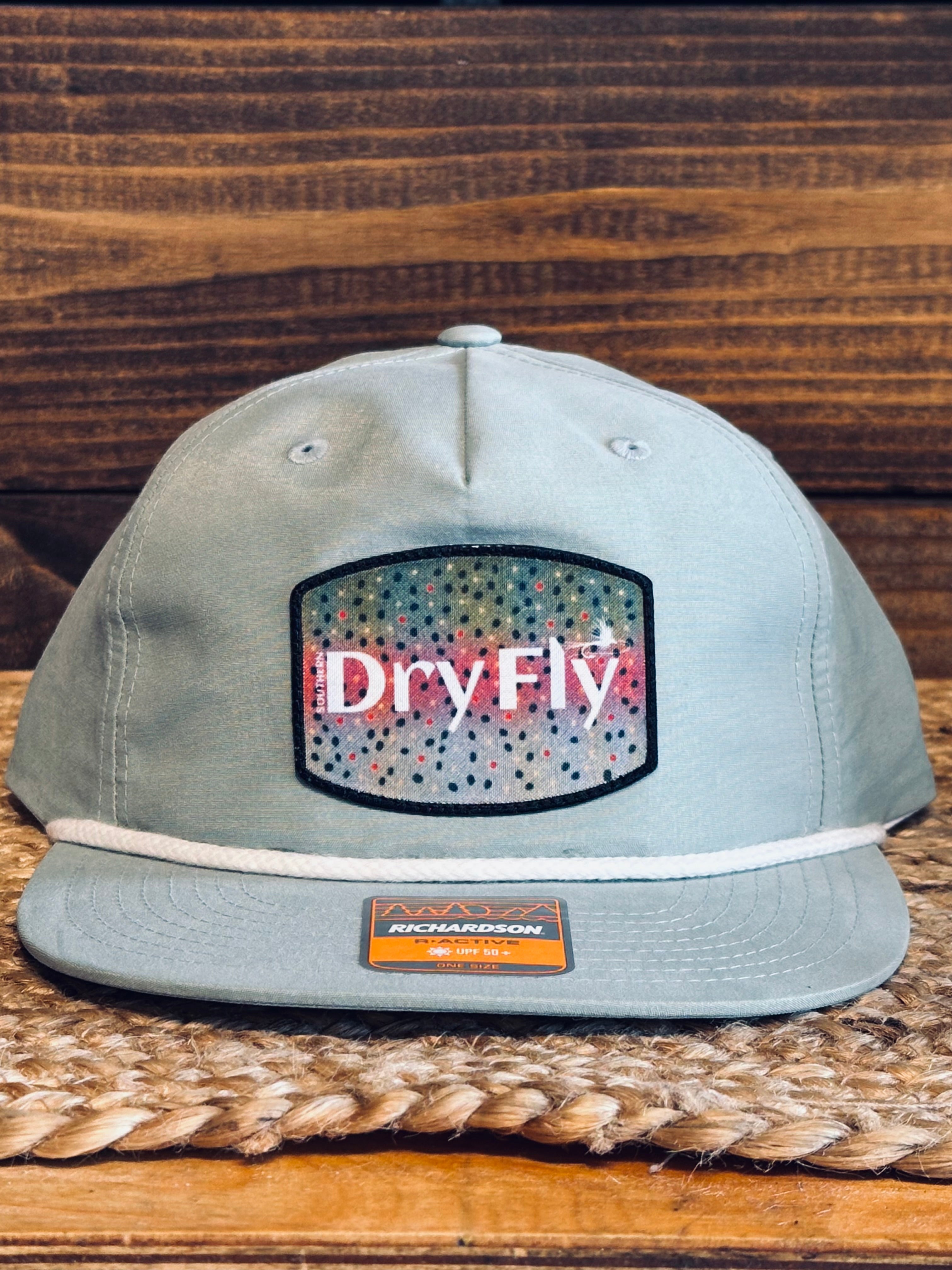 Dry Fly Rainbow Trout Patch Rope Hat