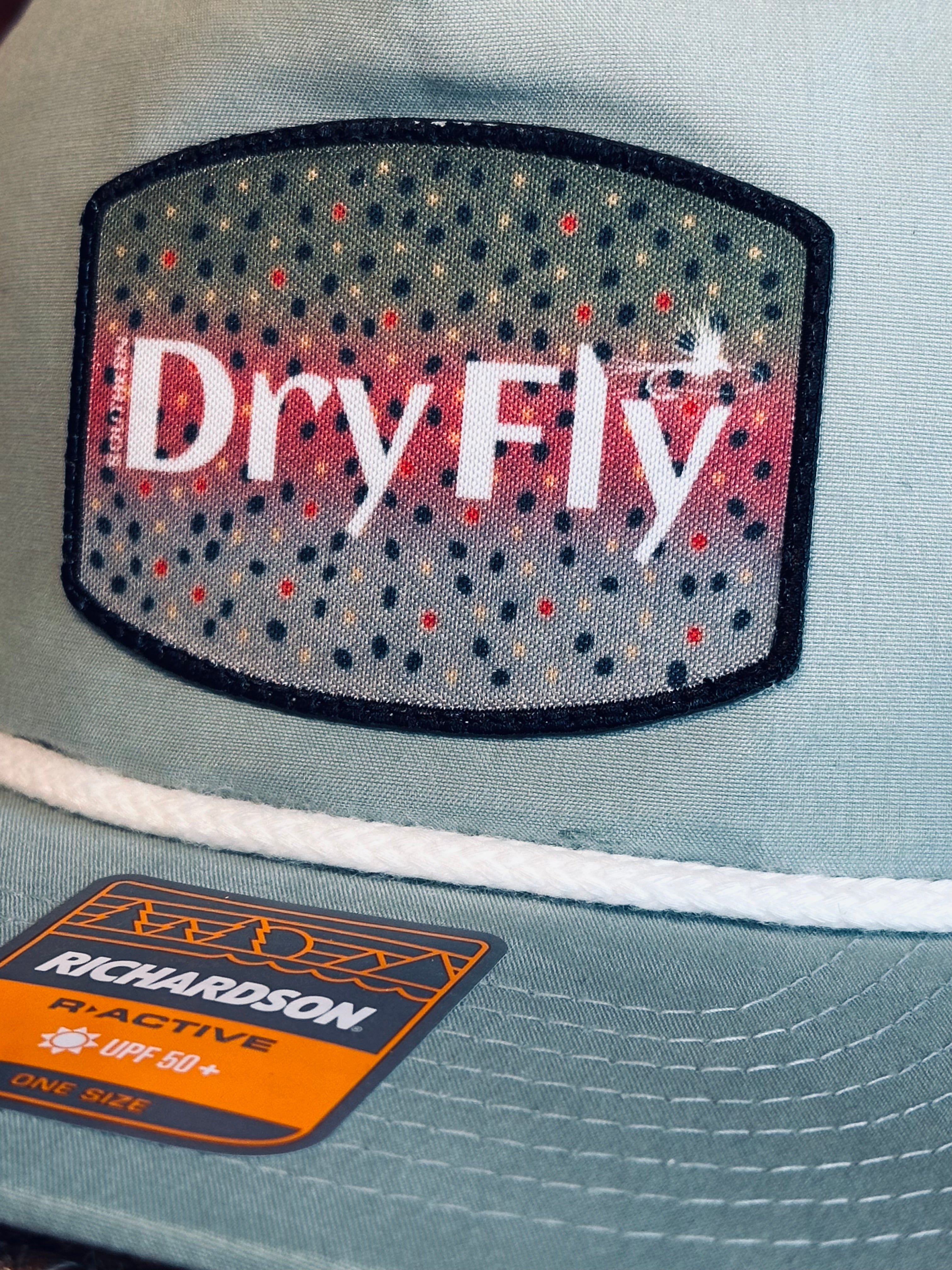 Dry Fly Rainbow Trout Patch Rope Hat