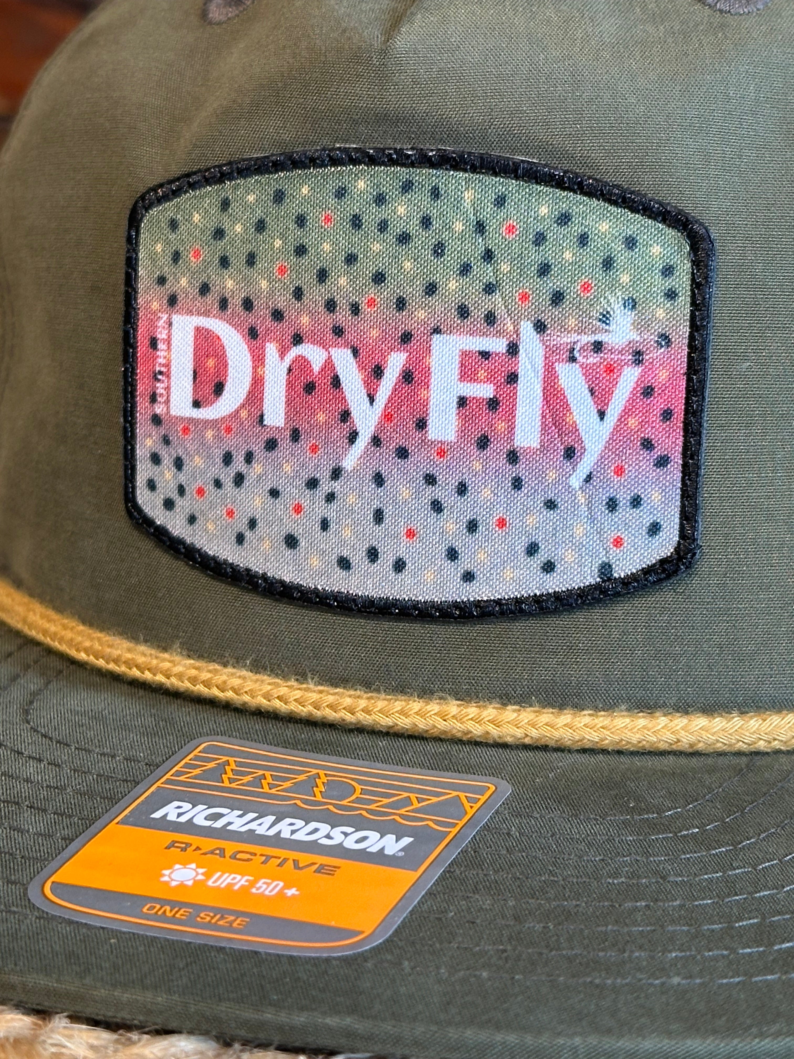 Dry Fly Rainbow Trout Patch Rope Hat