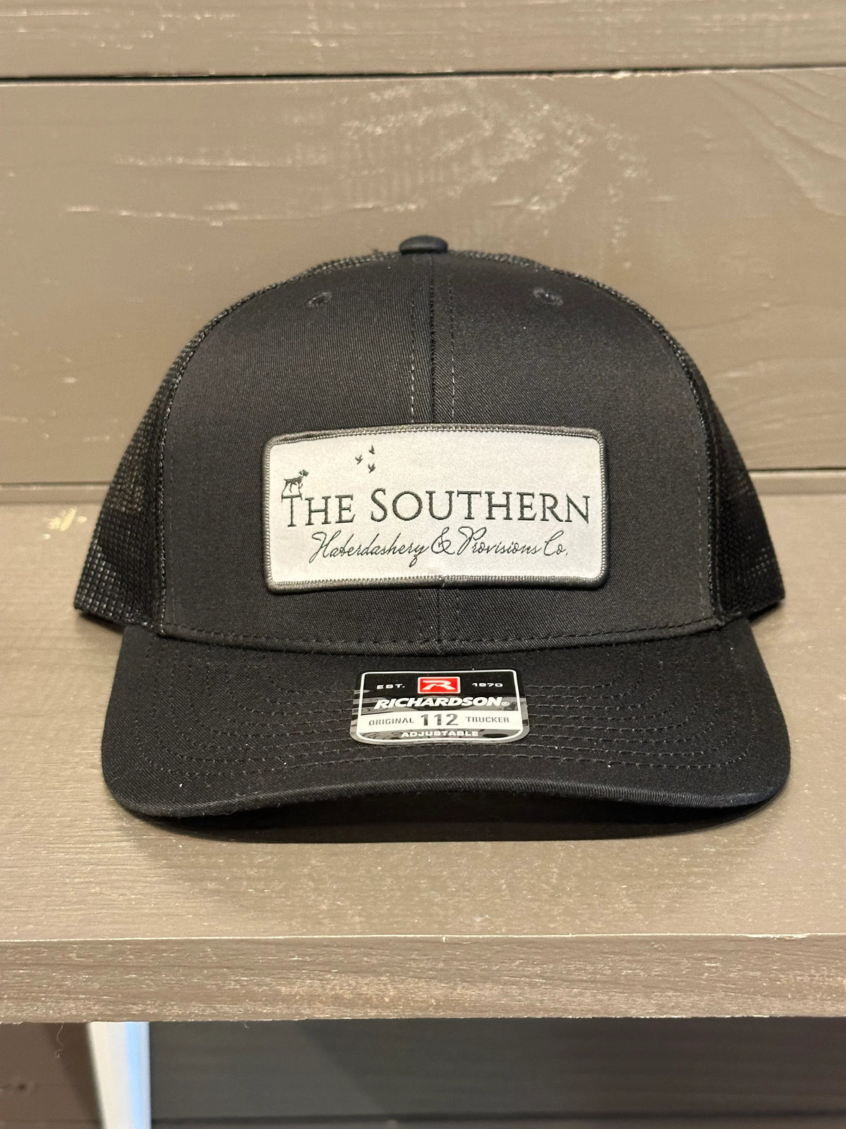 The Southern Hat Throwback Logo Outdoor Headwear- Black