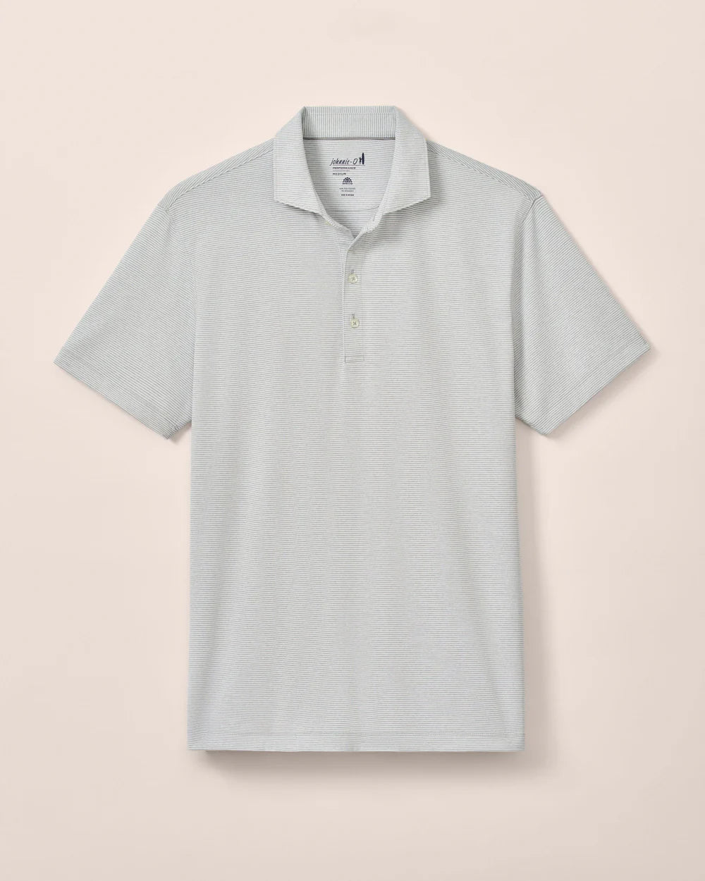 Johnnie-O Men's Performance Jersey Classic Polo Shirt-Light Gray