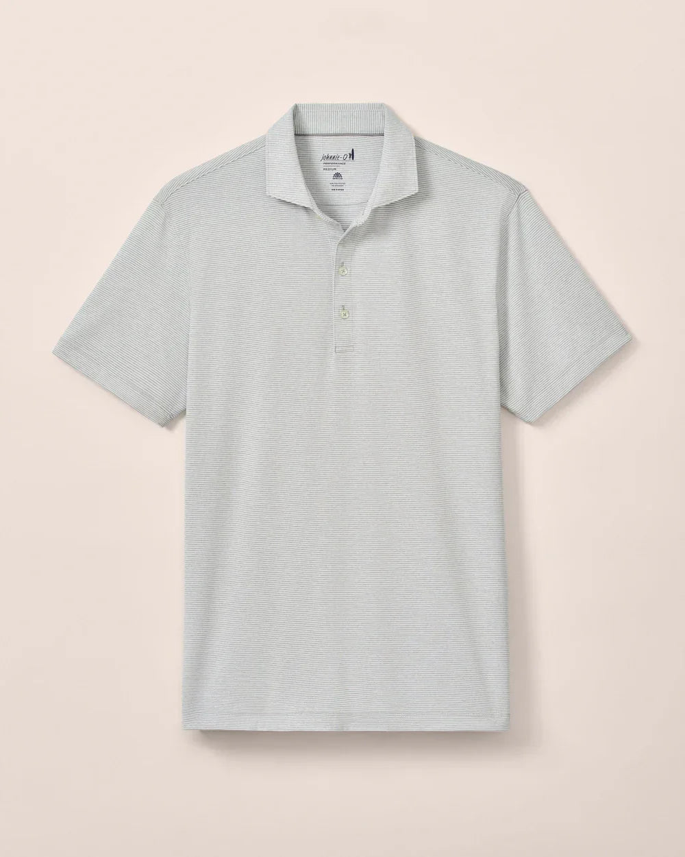 Johnnie-O Men's Performance Jersey Classic Polo Shirt-Light Gray