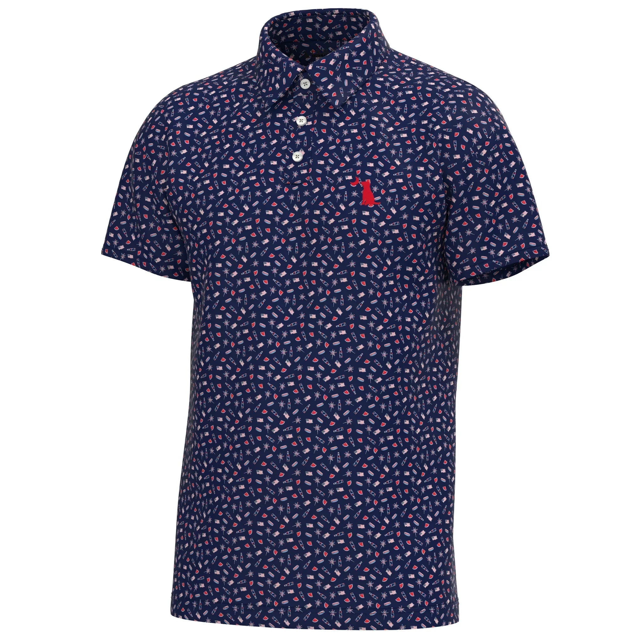 Local Boy Dirty Myrtle Premium Performance Polo Shirt- Navy Blue