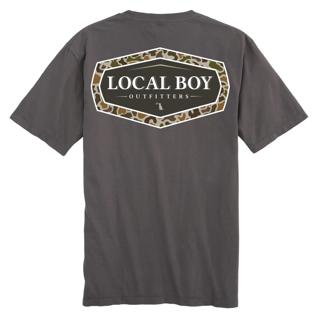 Local Boy Unisex Vintage Emblem Cotton T-Shirt- Gray