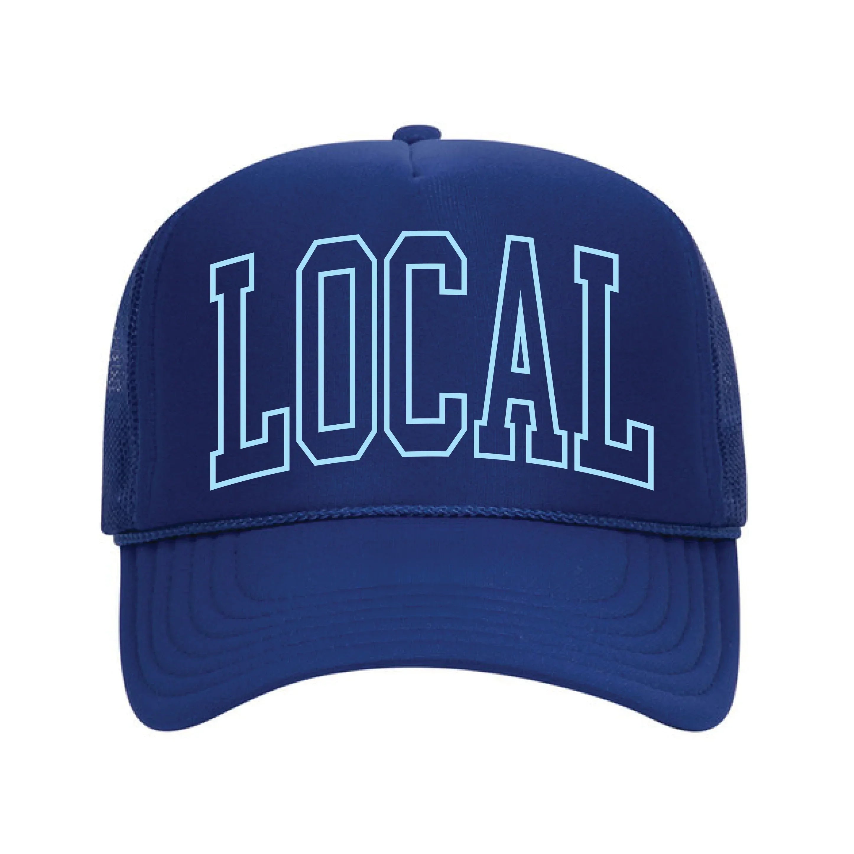 Local Girl Classic Graphic Trucker Mesh Back Hat- Blue