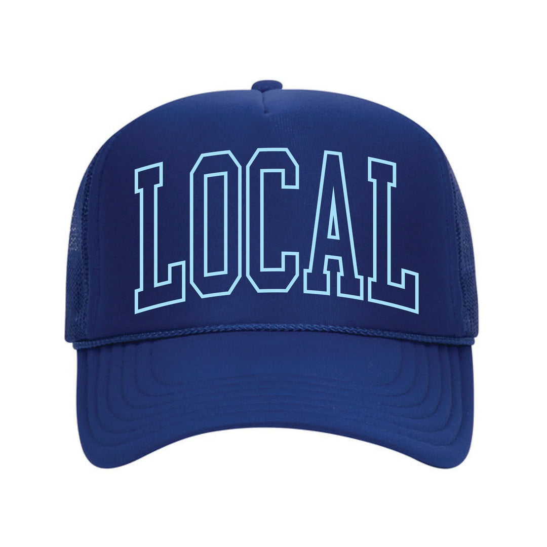 Local Girl Classic Graphic Trucker Mesh Back Hat- Blue