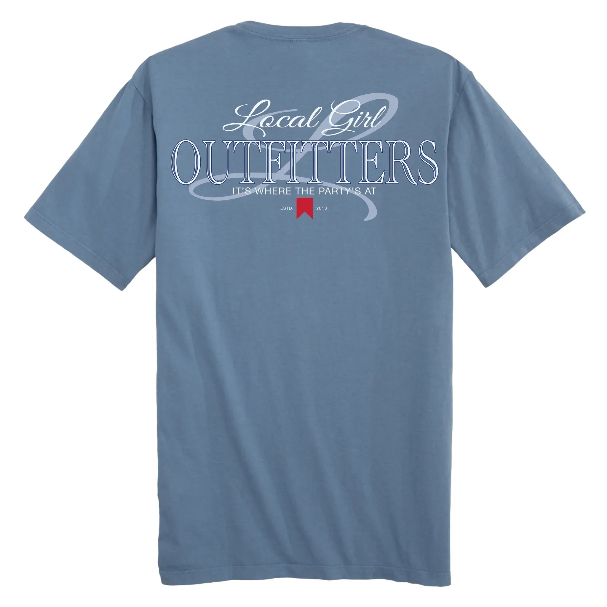 Local Girl Ultra Short Sleeve Tee Soft Comfort T-shirt-Blue