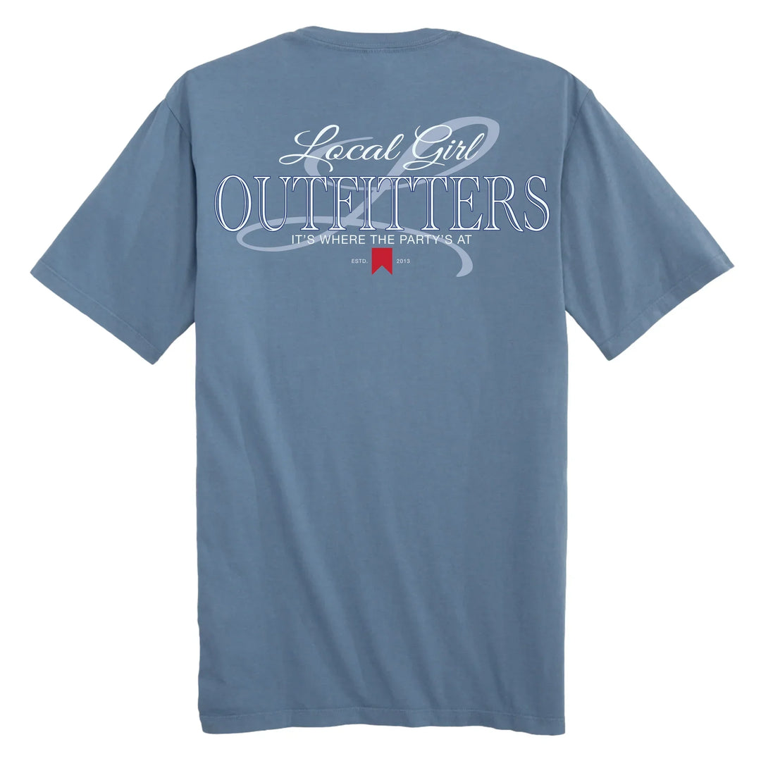 Local Girl Ultra Short Sleeve Tee Soft Comfort T-shirt-Blue