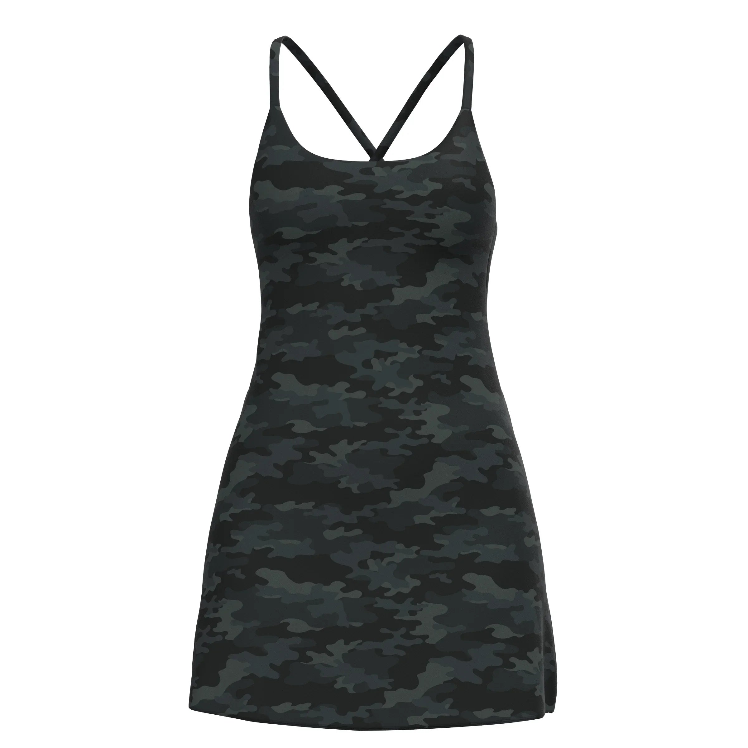 Local Girl Women Performance Cloud Comfort Camo Dress-Black