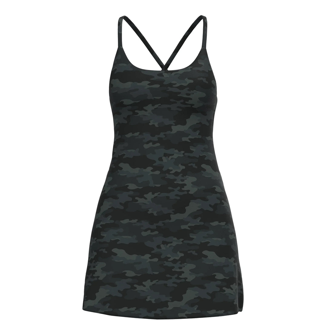 Local Girl Women Performance Cloud Comfort Camo Dress-Black
