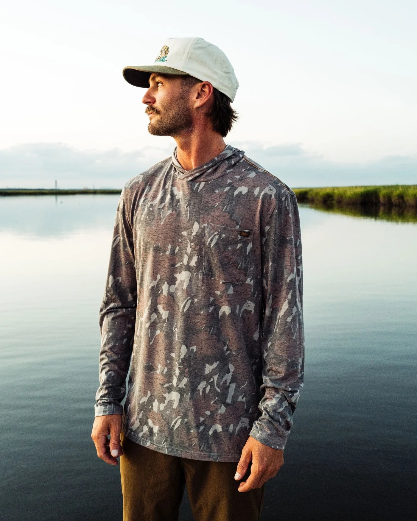 Marsh Wear Men Activewear Buxton Tech Camo Hoodie