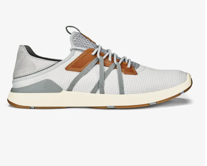 Olukai Men Mio Lī Sneakers Waterproof Outdoor Shoe-Gray and Brown