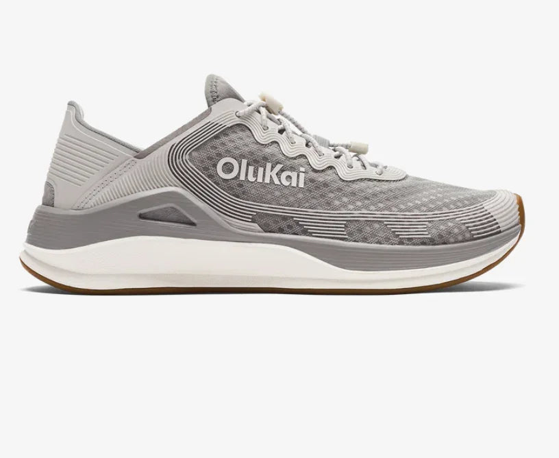 Olukai Unisex Ahi Rubber Mesh Shoe Footwear-Gray