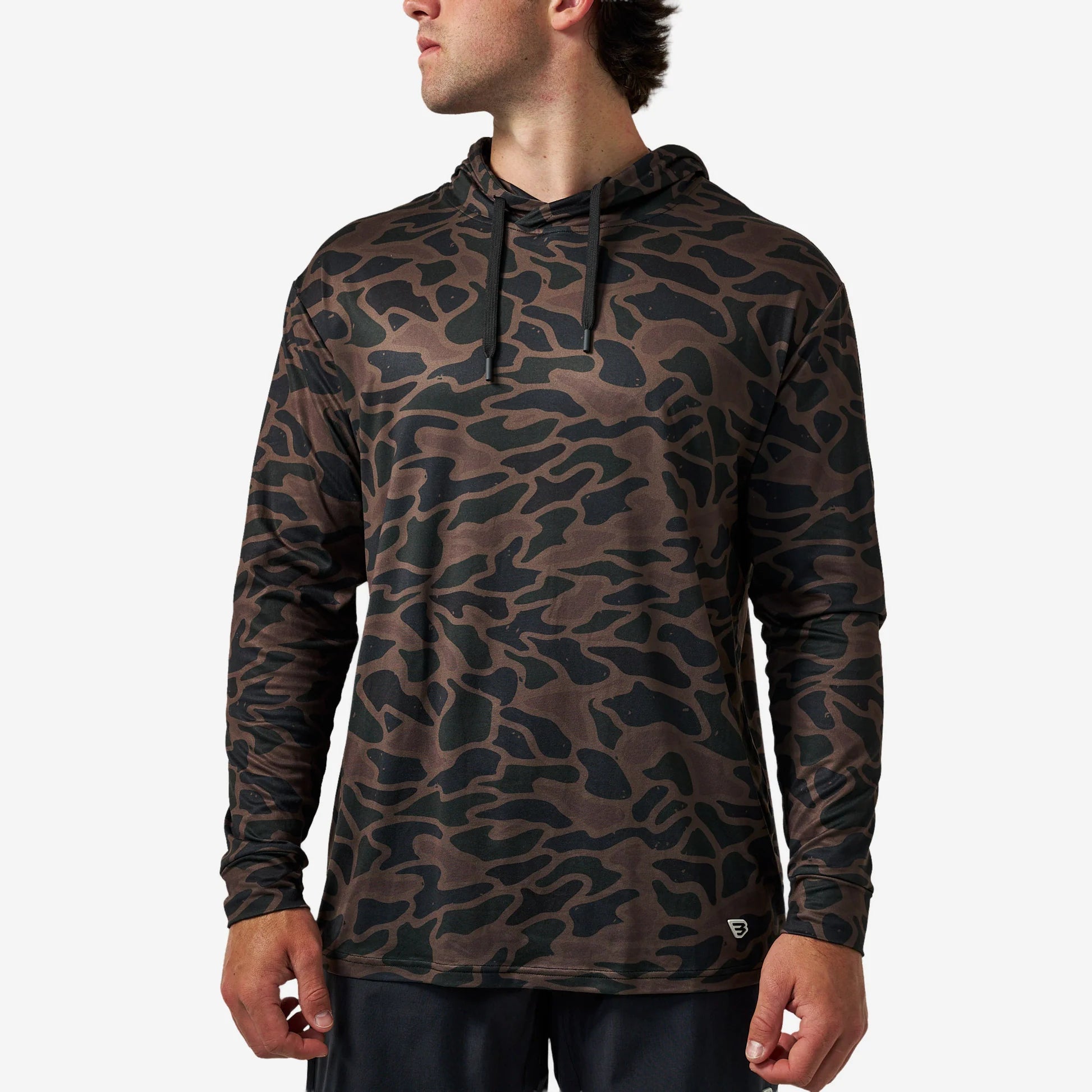 Burlebo Men Performance Camo Longsleeve Hoodie