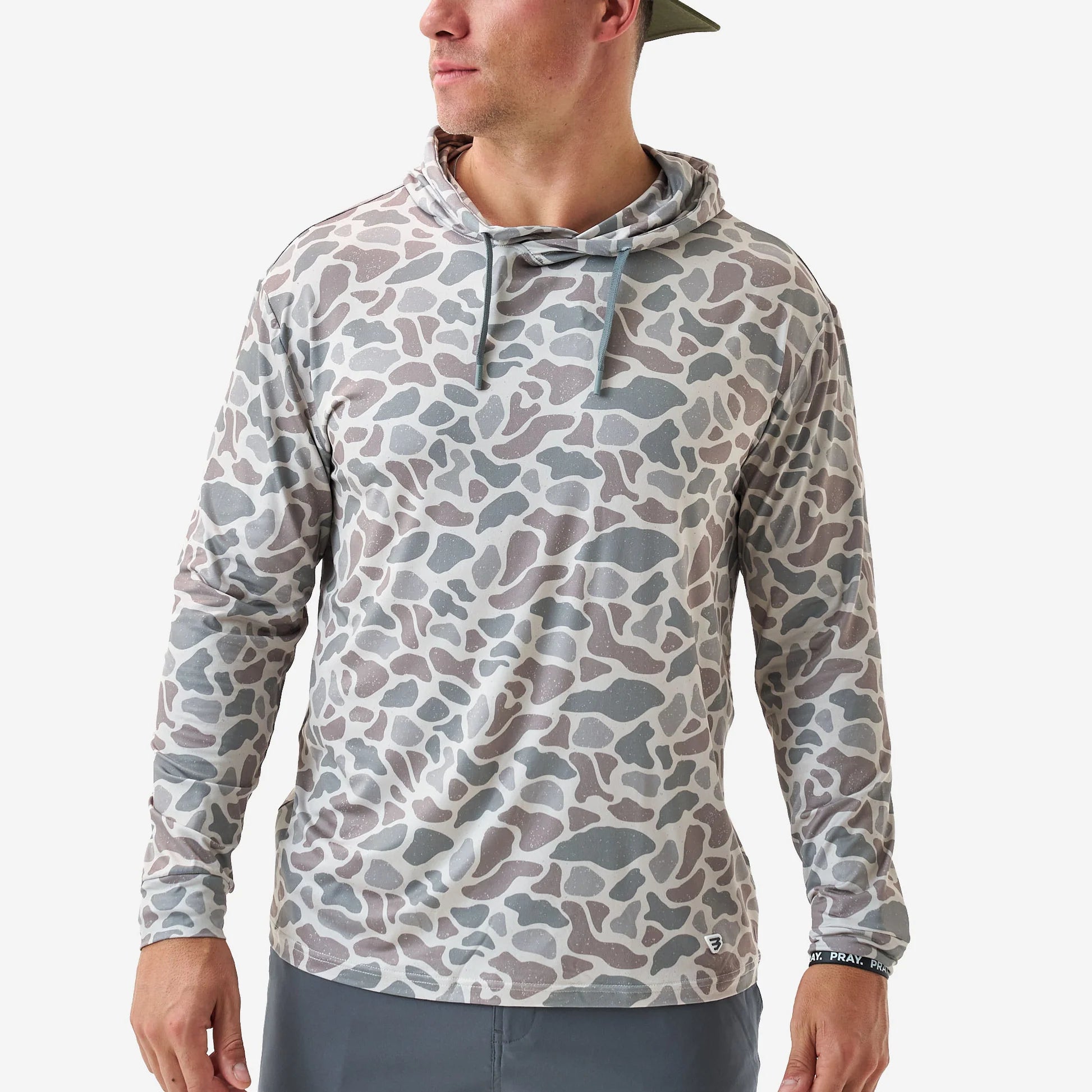 Burlebo Men Performance Camo Longsleeve Hoodie