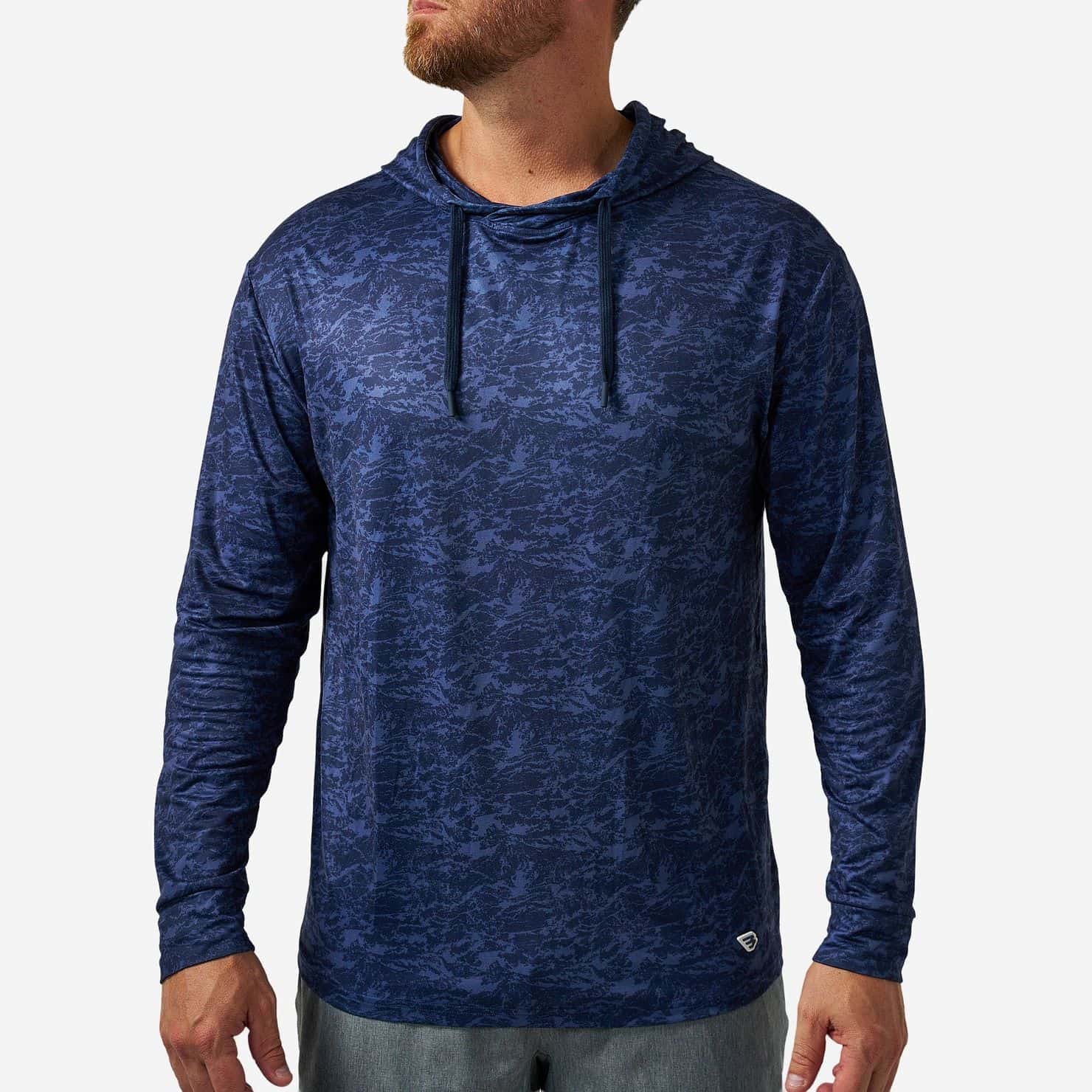 Burlebo Men Performance Camo Longsleeve Hoodie