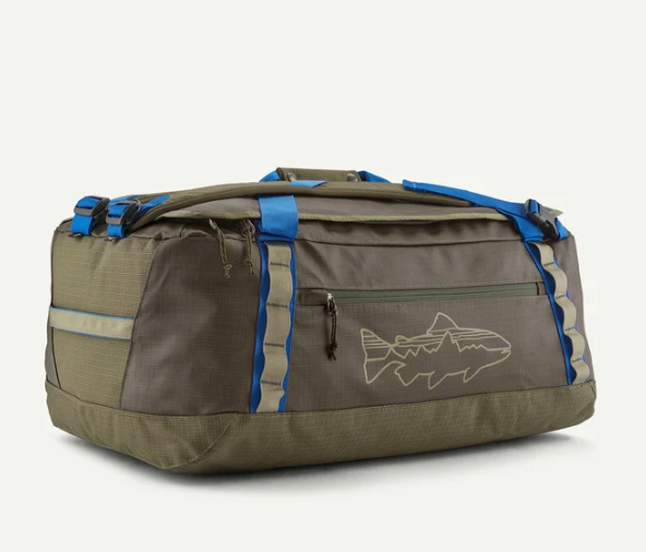Patagonia Unisex Black Hole® Duffel Outdoor Bag with Strap-Military Green and Blue