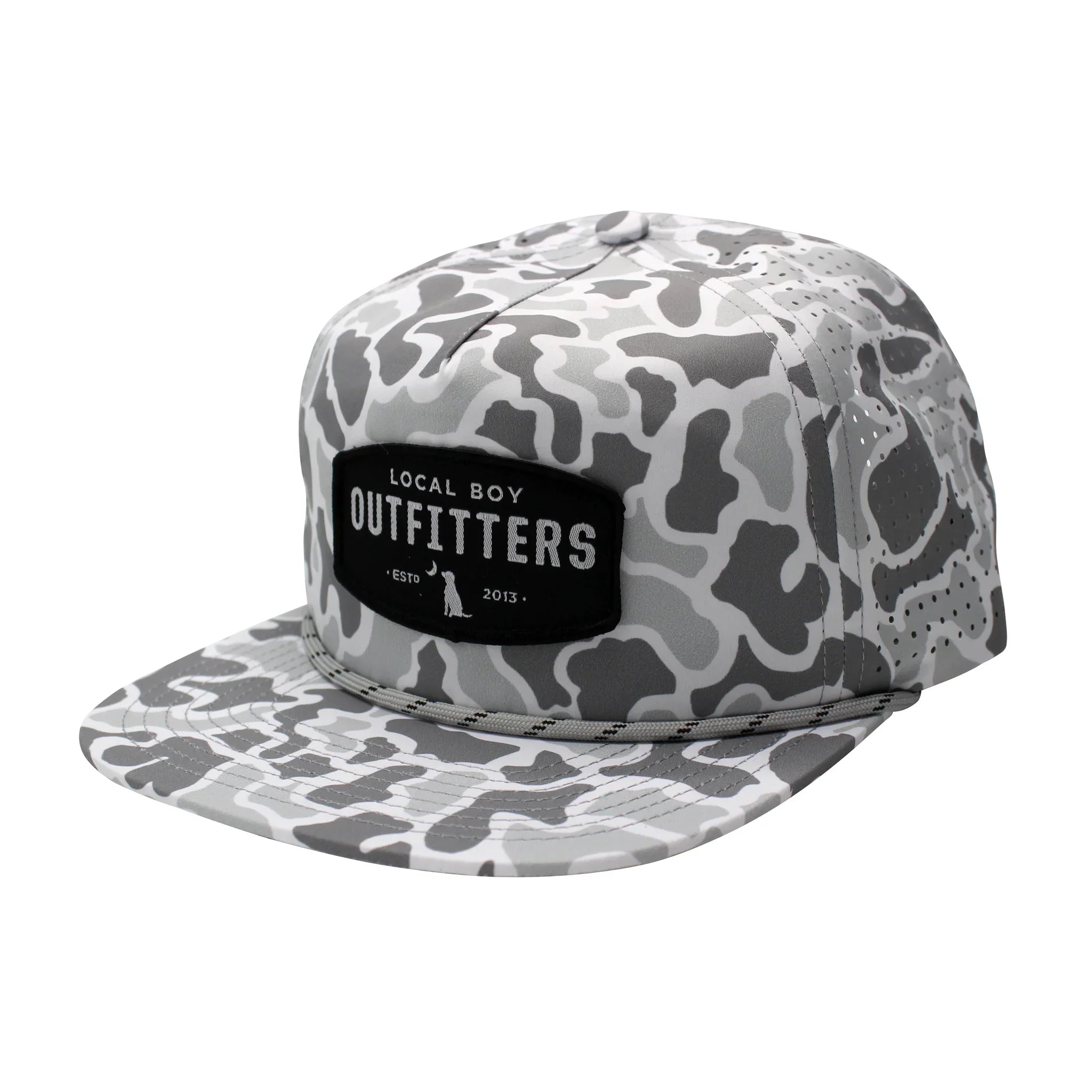 Local Boy Perforated Low Profile Rope Hat White Camo