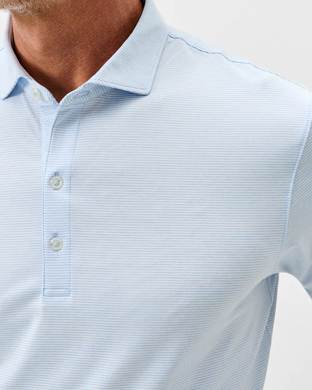 Johnnie-O Men's Performance Jersey Polo Lyndonn Stripe