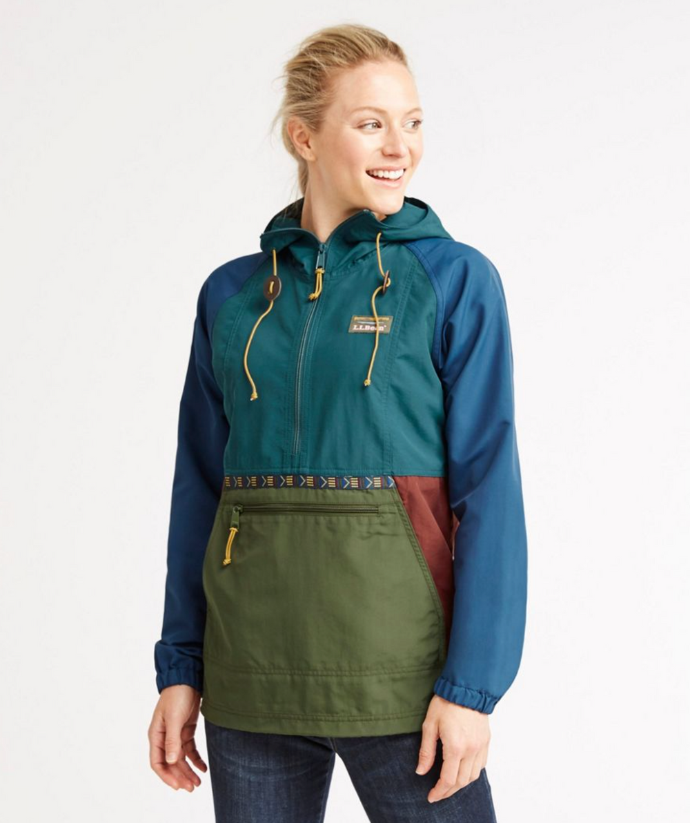 LL Bean Women's Mountain Classic Anorak, Multi-Color