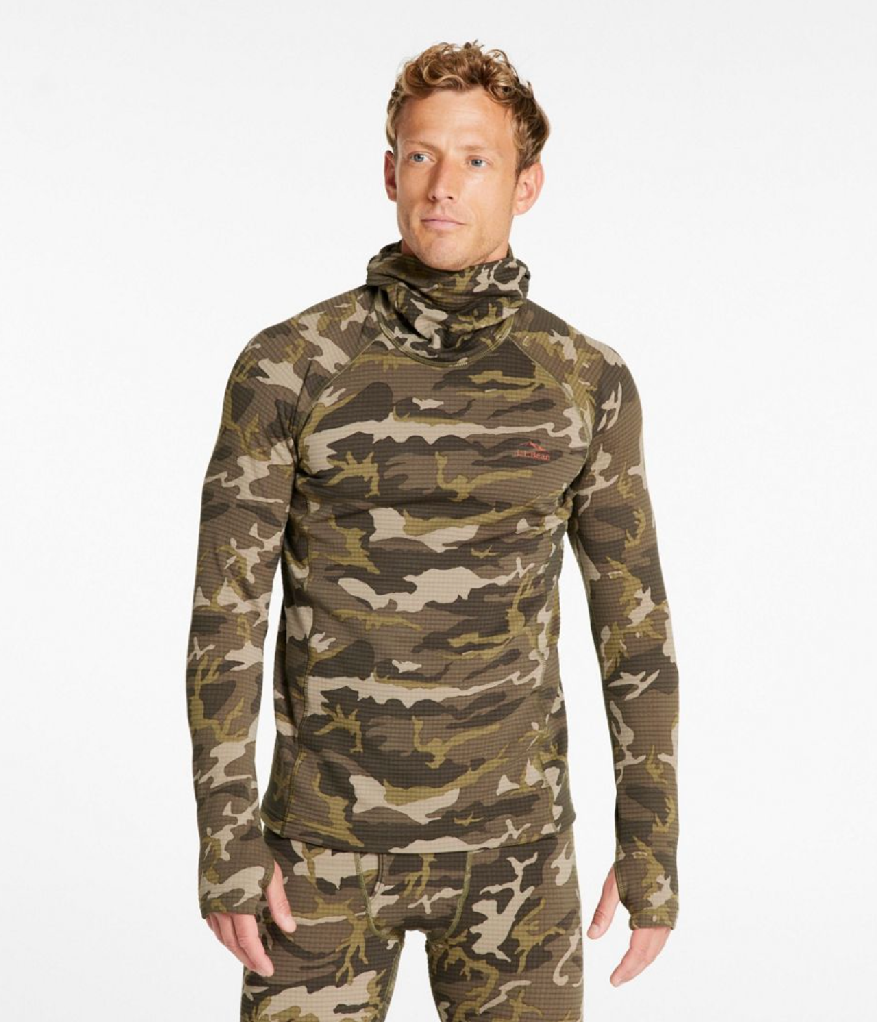 LL Bean Synthetic Base Layer LS Hoodie Heavyweight
