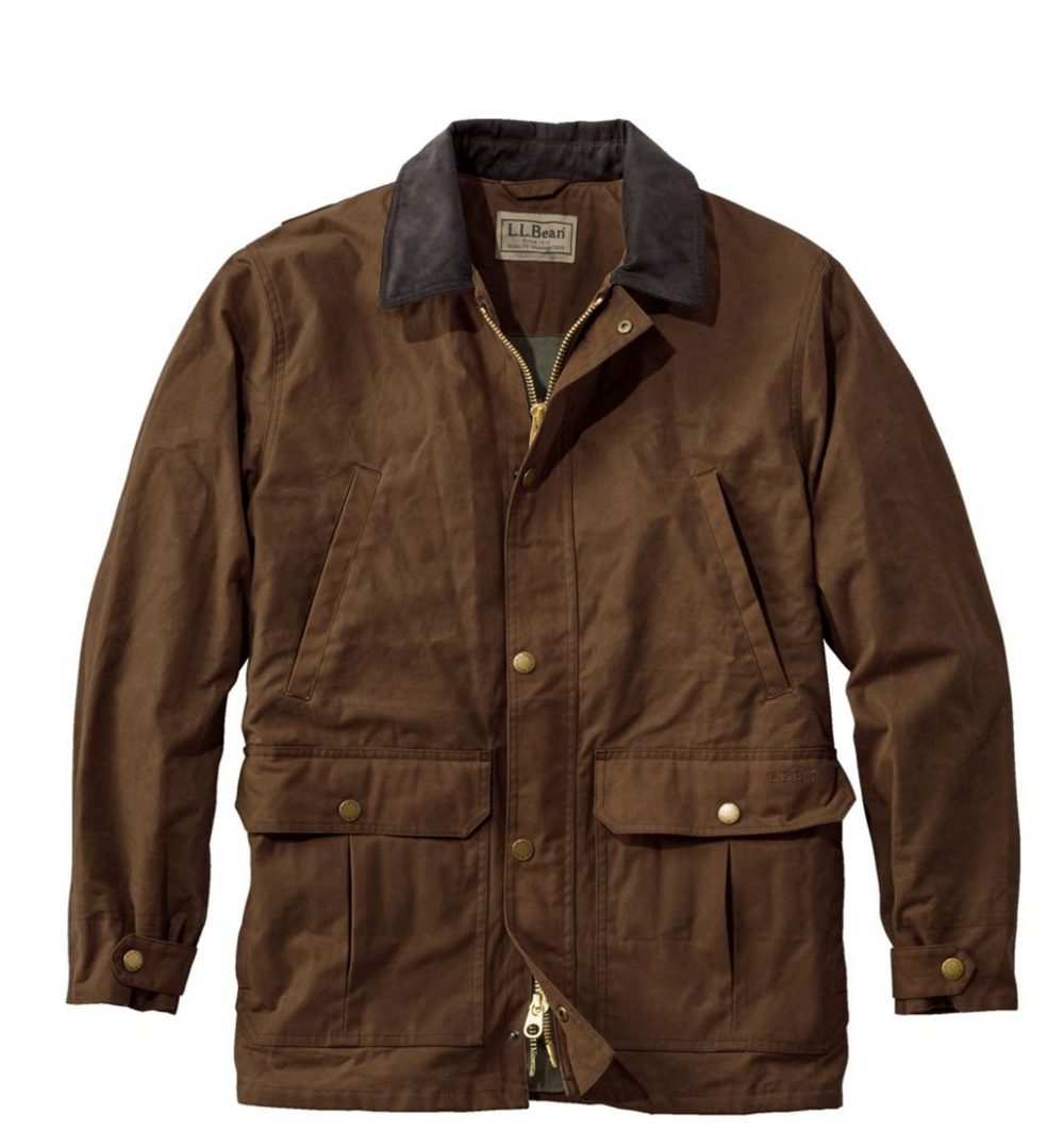 LL Bean Men's Double L Waxed-Cotton Upland Coat