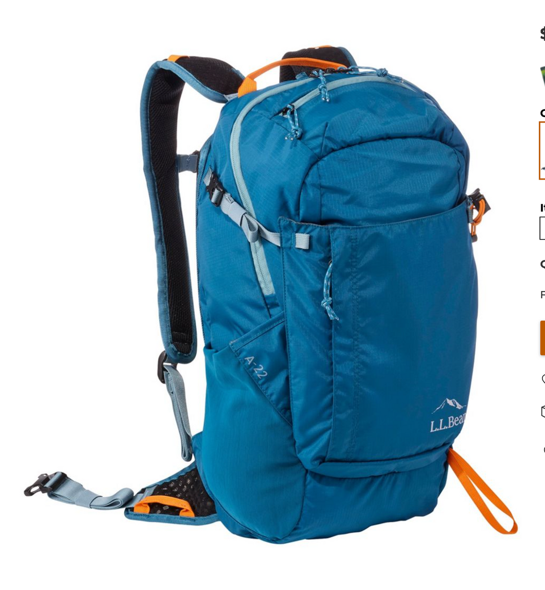 Patagonia Kids Refugito Daypack 12L in blue with zippered compartments, side water bottle pockets, and padded shoulder straps.