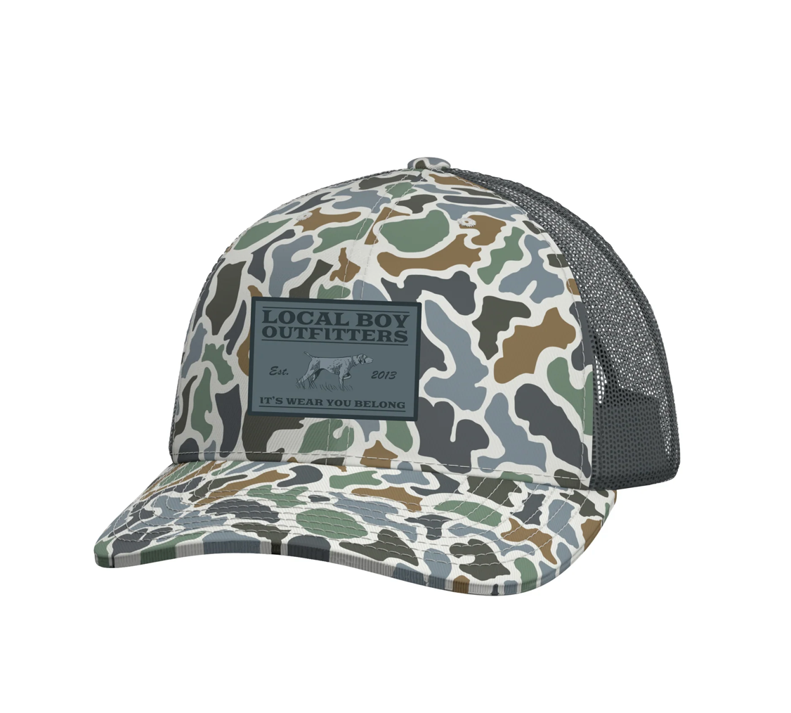 Local Boy Bird Dog Badge Trucker Hat