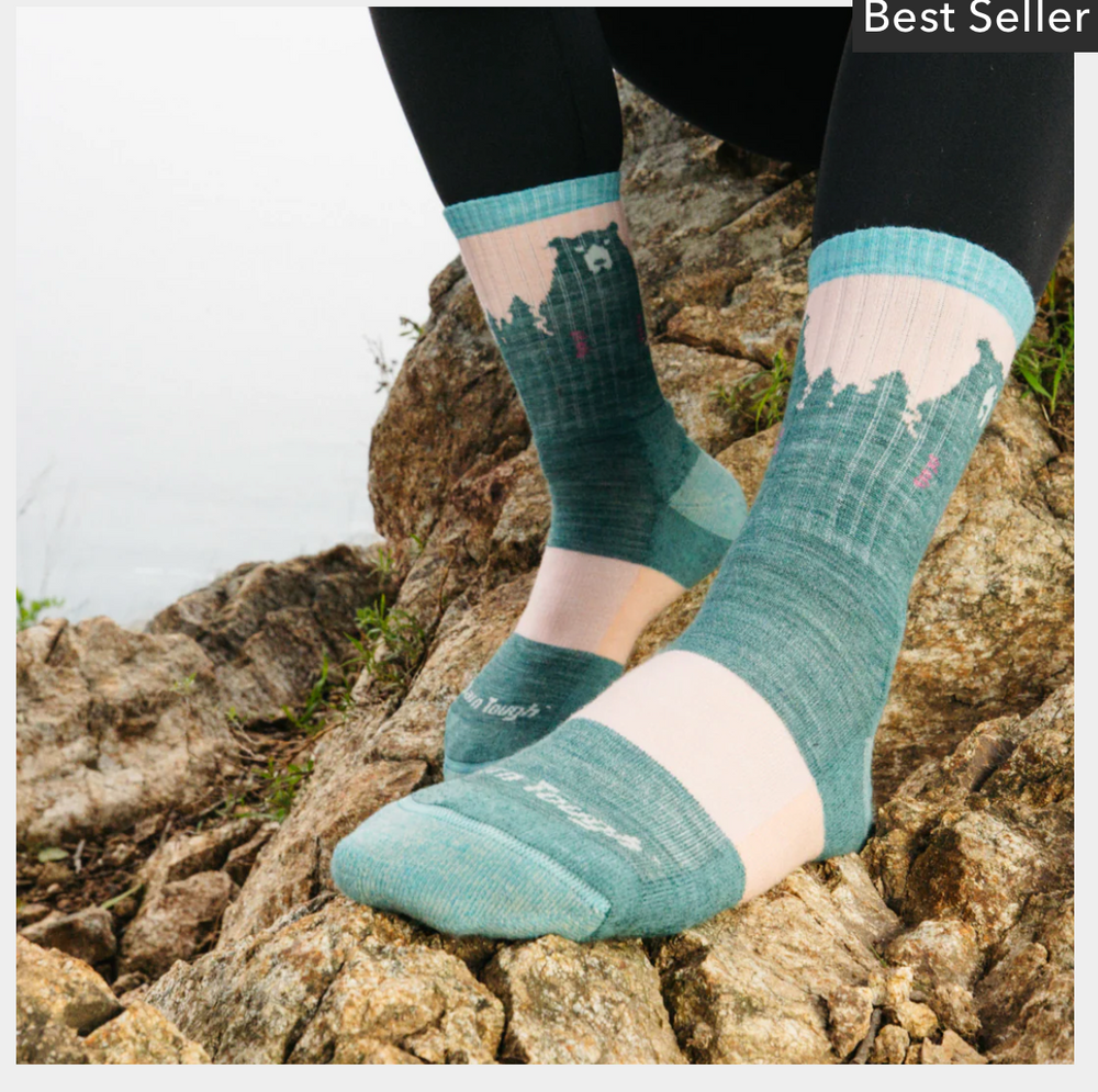 Darn Tough Women's Bear Town Micro Crew Lightweight Hiking Socks